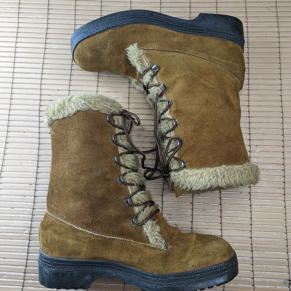 ST. MORITZ Rally Vintage Brown Women's Size  8M. Men's sz 7.  Leather. Handmade